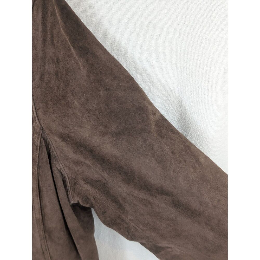 Style & Co Woman Suede Leather Coat Brown Women's Size 20W - Picture 9 of 15